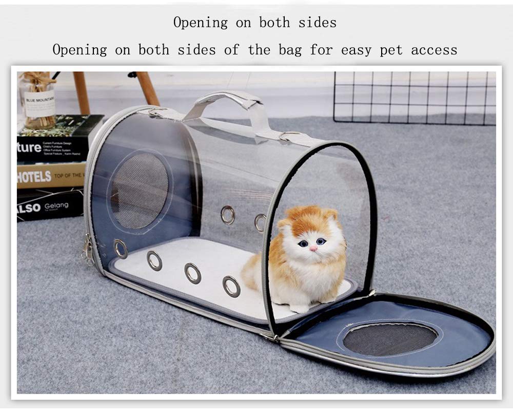 Borsa panoramica Trasparente per Animali Domestici, Zaino con Capsula per Gatti, Borsa a Mano, Adatta per Viaggi, Escursioni e Campeggio