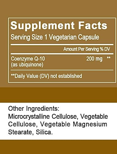 Miniatura 6 de CoQ10 de alta potencia de 200 mg por cápsula - para la salud del corazón + resistenciaapoyo energético + función cerebral - Vegano, sin gluten, 120
