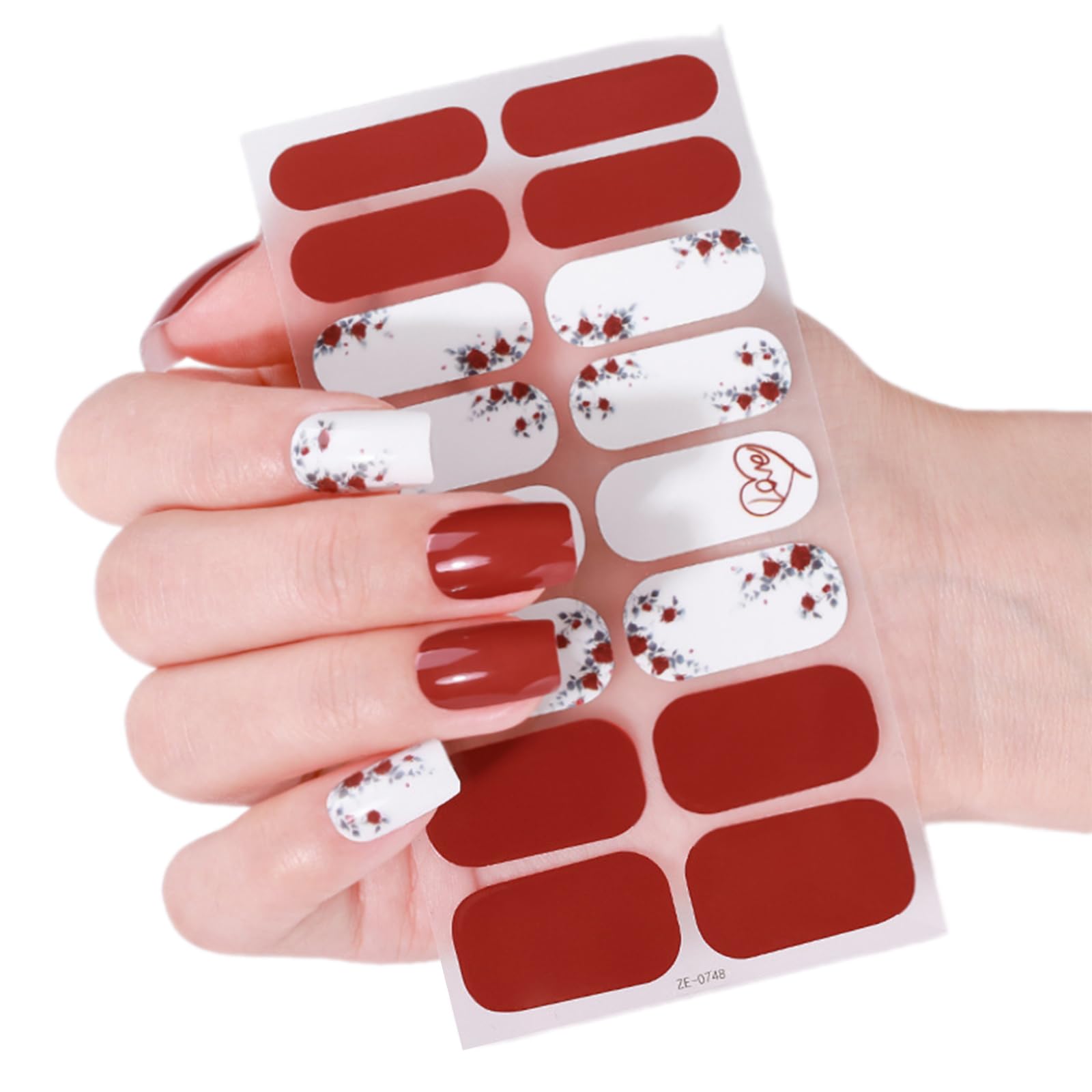 Full Wraps Nails Polish Strips Valentine ' s Day Nails Sticker Adhesive Art Decals Valentine Decorations Art Stickers