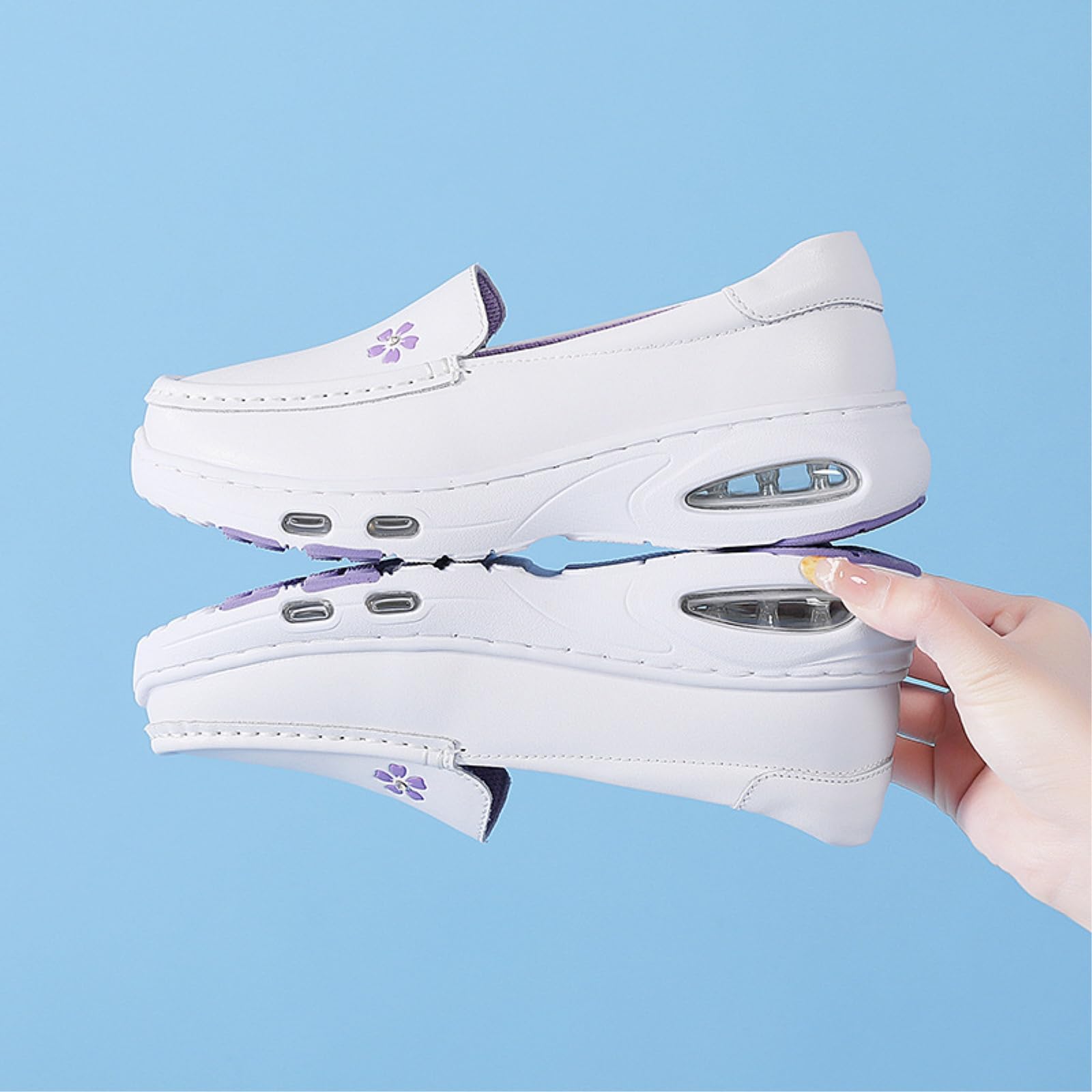 LVJMJ Damen-Schlupfschuhe mit gepolsterter Sohle, EVA-Plattform
