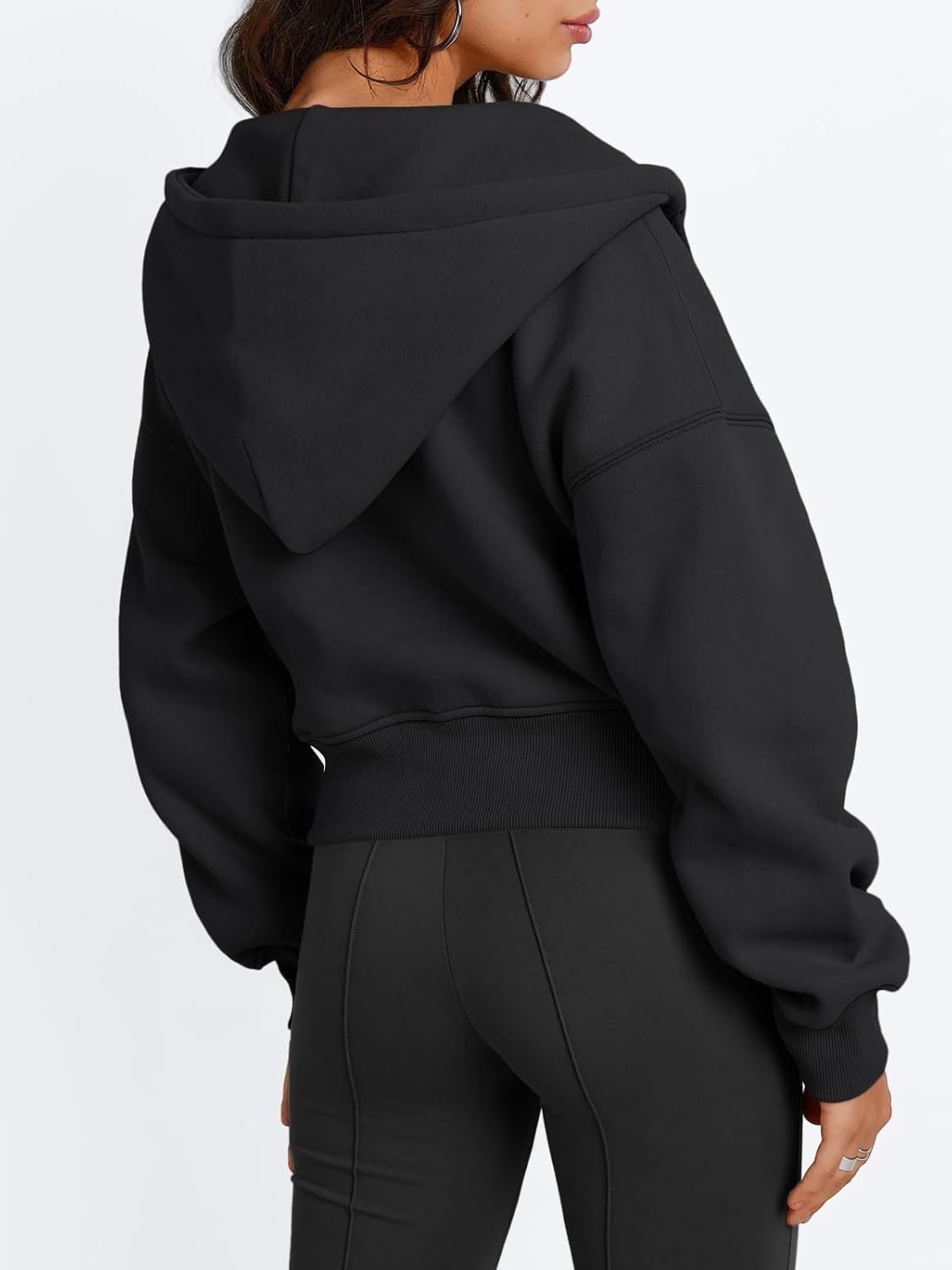 Trendy Queen Womens Zip Up Cropped Hoodies Long Sleeve Sweatshirts Casual Jackets Fall Fashion 2025 Winter Clothes - Image 4