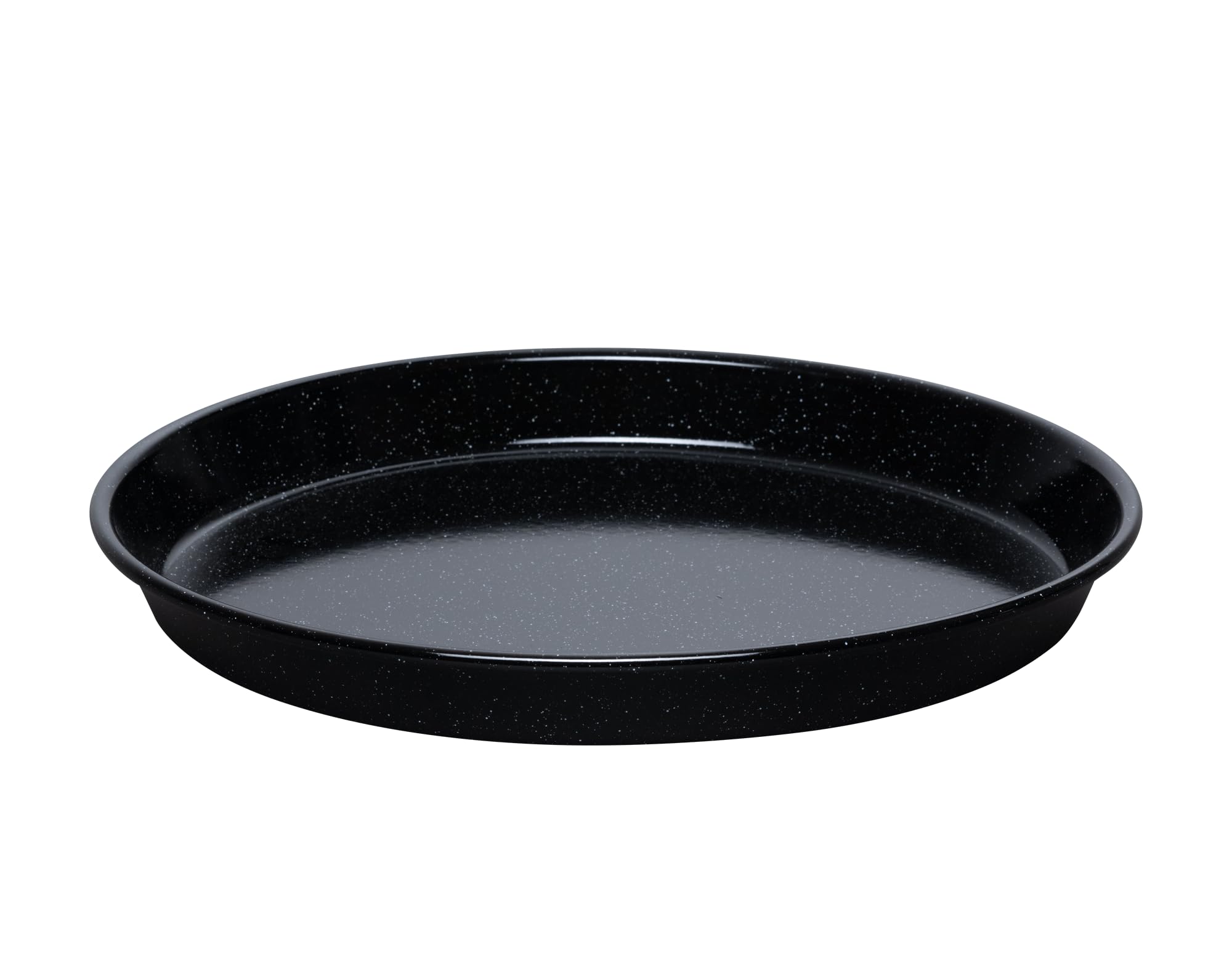 Riess, 0650-022, Pizzablech, Back- und Servierform Ø 36cm, SCHWARZEMAILLE, Vol. (rec.): 2,7 Liter, Made in Österreich, LBH: 36,0x36,0x4,0cm, 0,928kg, Backform, Servierform, Kuchenform, Ofenfest