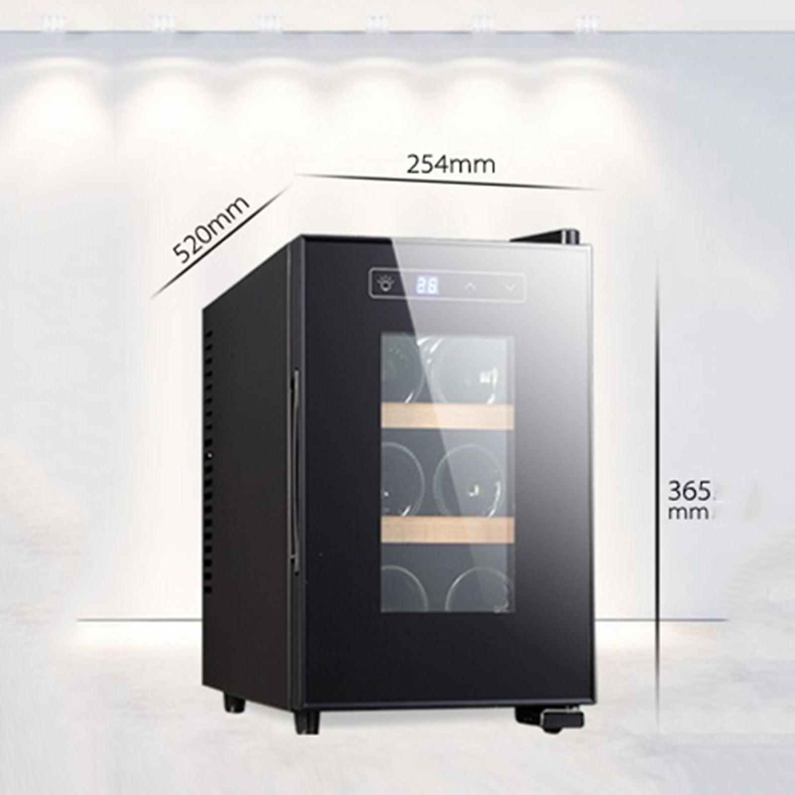 Gabinete de vino independiente 6 botellas 11-18 ℃ Gabinete de vino electrónico de temperatura constante Gabinete de vino tinto pequeño para el hogar,B