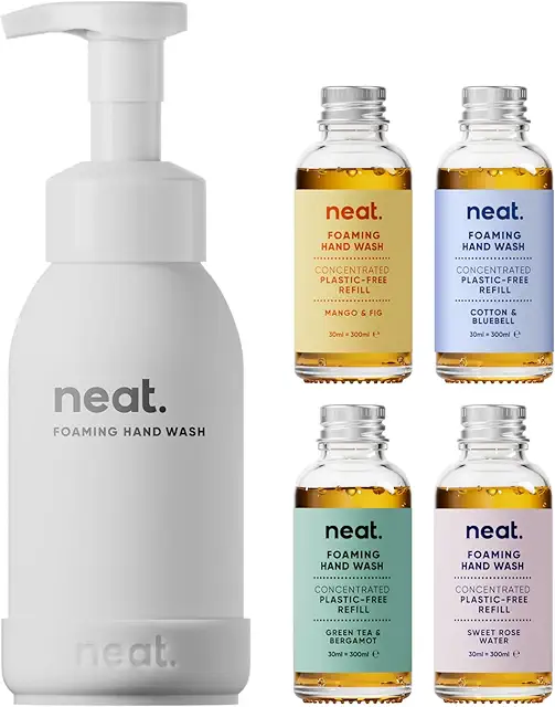 Eco-Friendly Foaming Hand Soap Set with Refillable Bottle & 4 Refills