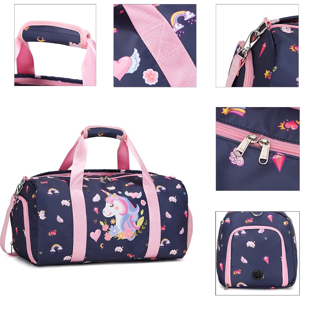 Kimwadalh Borsa sportiva per ragazza bambino borsa da ballo borsa weekend bambino borsa da viaggio ragazza borsa da ballo borsa da palestra ballerine