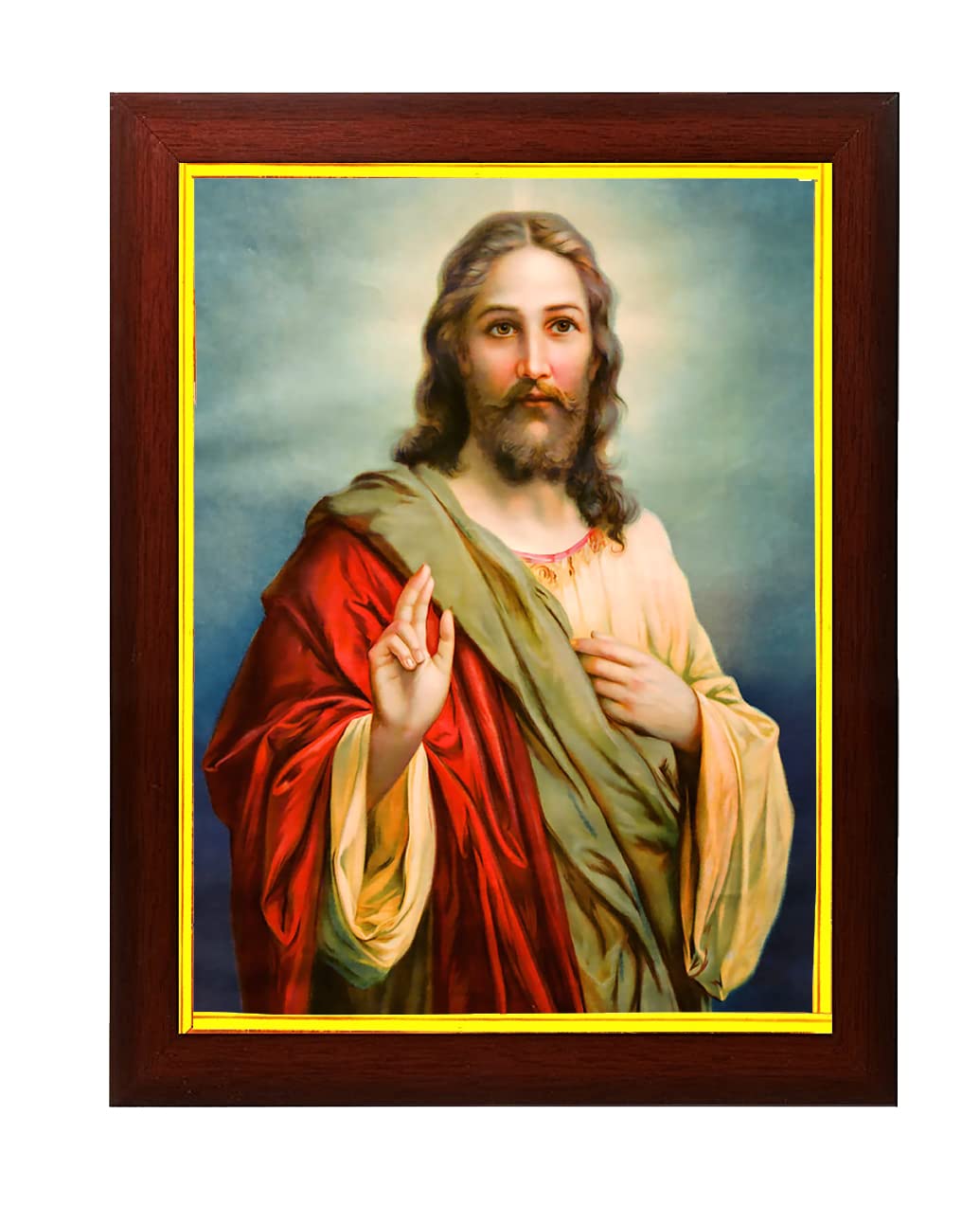 Amazon.com: zig zag Lord Jesus Christ Large Photo With Frame For