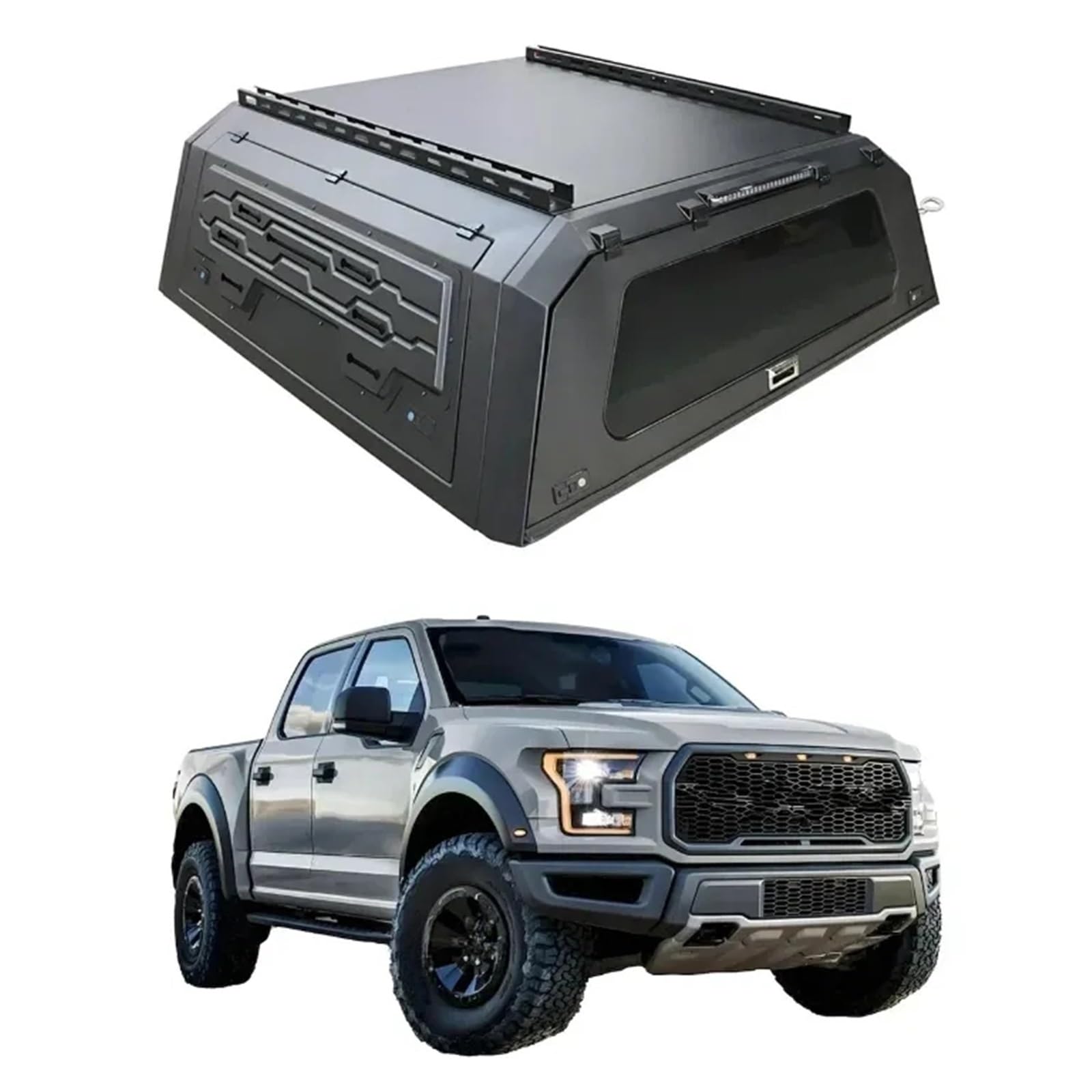 Canopy Hardtop Truck Topper Camper Kompatibel for F150 Leichtes Aluminium