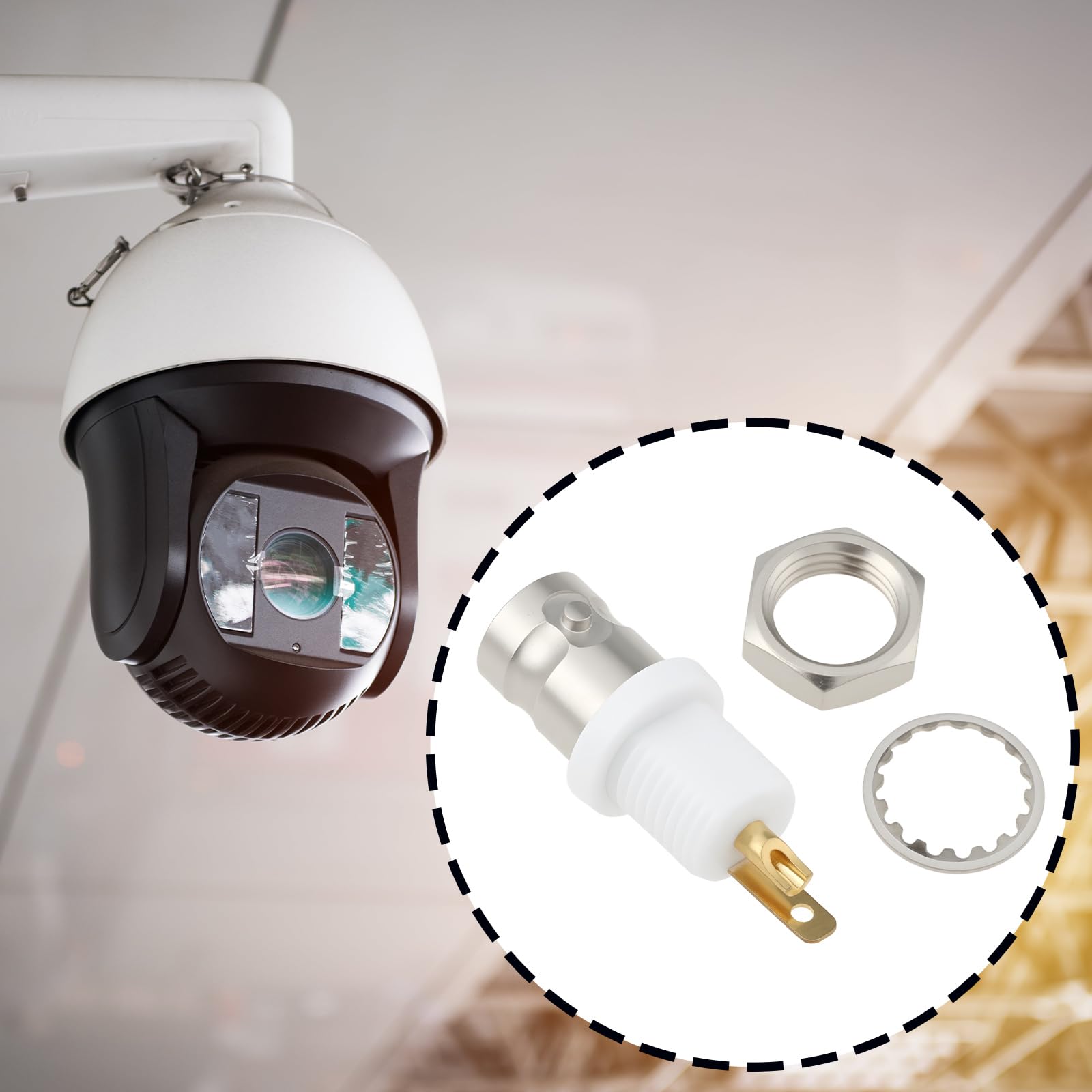 Image secondaire de Lot de 2 Connecteurs Coaxiaux BNC Droits pour Vidéosurveillance