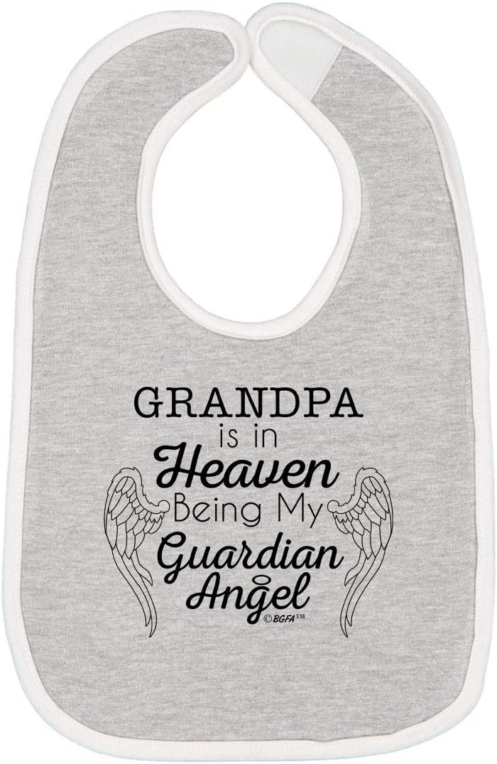 Grandpa is in Heaven My Guardian Angel Baby Bodysuit Bib Bundle