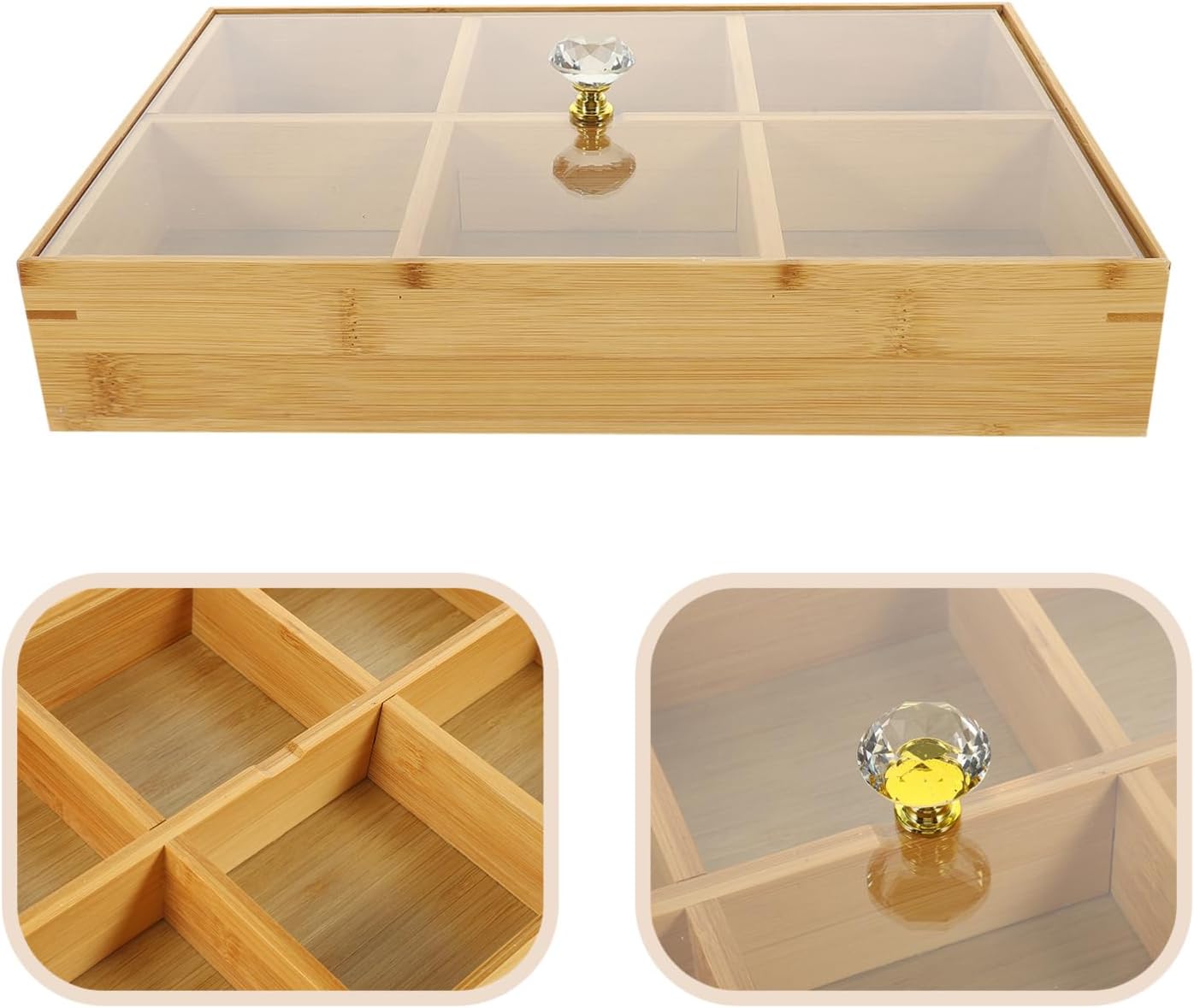 Kichvoe Snack Serving Tray with Lid Decorative Fruit and Cookie Platter Compartment Design for Easy Organization and Easy to Clean for Home Parties and Gatherings