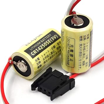 Coonyard 2-Pack 3V 600mAh Lithium Battery for Allen Bradley 1747-BA 1769-BA 1756-BA1 1746-BAS 1747-PT1 SLC-500 SLC-5/01 5/02 5/03 5/04 5/05 PLC-2/3 PLC-5 MINI-PLC-2 Industrial Memory Backup Cell