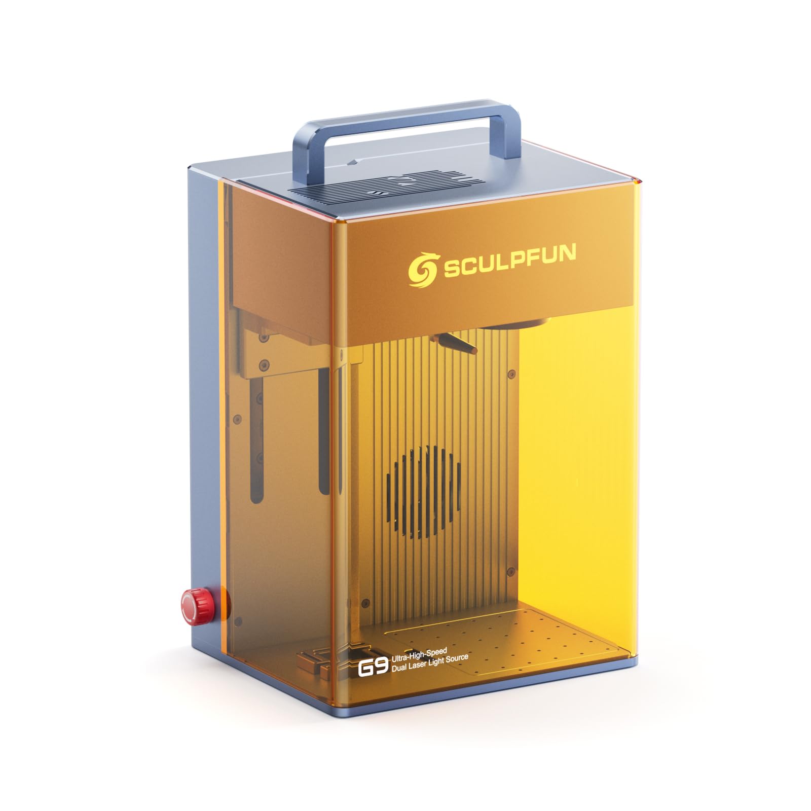 SCULPFUN G9 Macchina per incisione laser portatile con infrarossi + diodi a doppio laser, marcatrice laser ad alta precisione per metallo, plastica, gioielli, pelle, legno