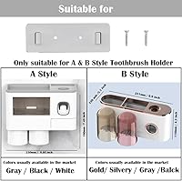 Vista 2 de Replacement Wall Mount for 2 Cups Toothbrush Holder, Metal Material- Wall Mount by Drilling Board Instead of Adhesive Strip, Prolong The Holder