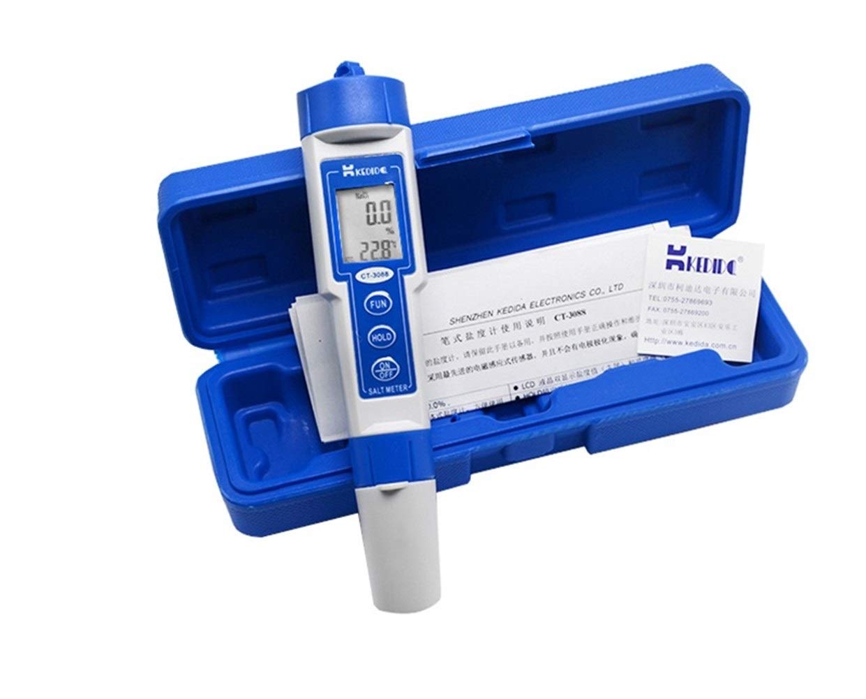 Tipo de pluma Medidor de salinidad digital Impermeable Salinómetro LCD 0.0% -10.0% Control de la ingesta de sal de agua Agua Líquido de mar Probador de sal