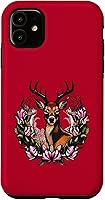 Vista 7 de Arkansas Deer with Antlers and Apple Blossom Tattoo Art Case for iPhone 16