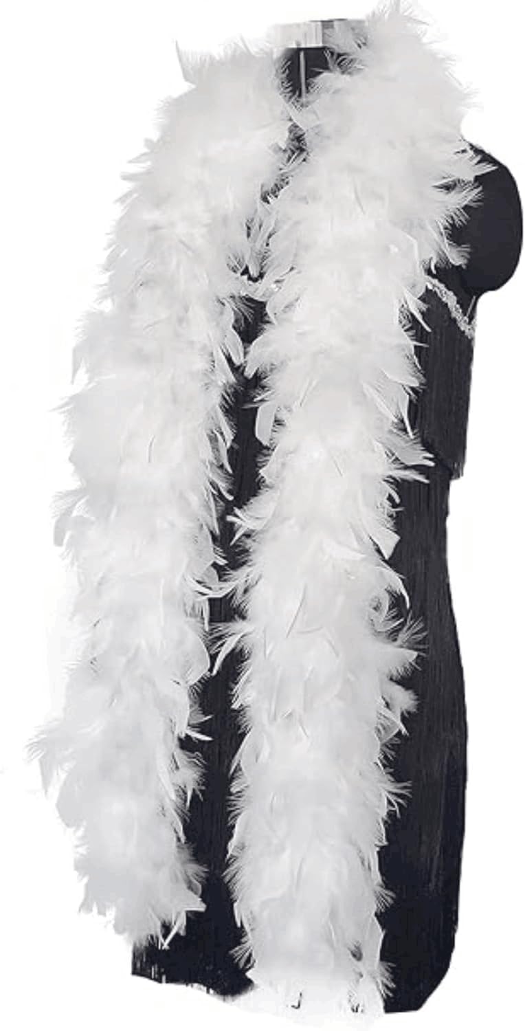 Boa Fourrure Blanc Boa Plumes 2x4 M - Blanc Pour Déco Costume, Fête, Mariage - DIY Et Créatif - GLOBLELAND Boa Di Piume Bianco