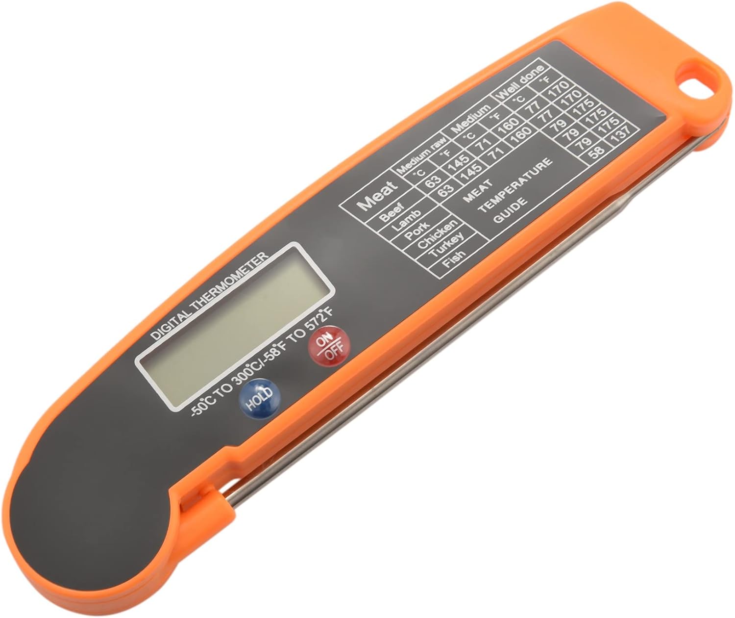 review OPLLER Digital Read Meat Thermometer with Highly Accurate Temperature Probe, Electric Cooking Thermometer for Kitchen Food Grilling Grill BBQ Smoker Liquids Fryer Hot Oil Frying