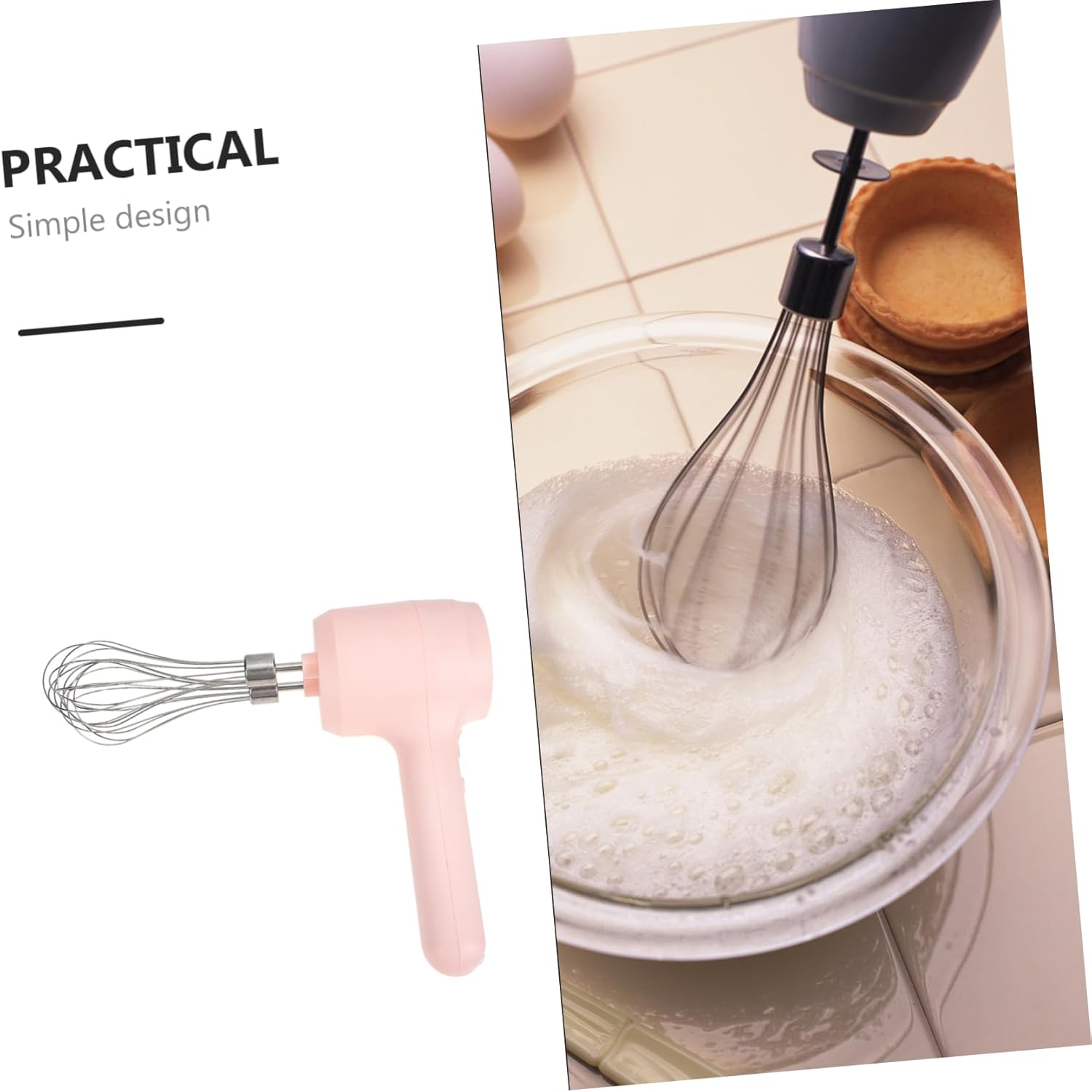 Electric Egg Beater Handheld Mixer Multi-function Baking Assistant Lightweight Easy to Carry