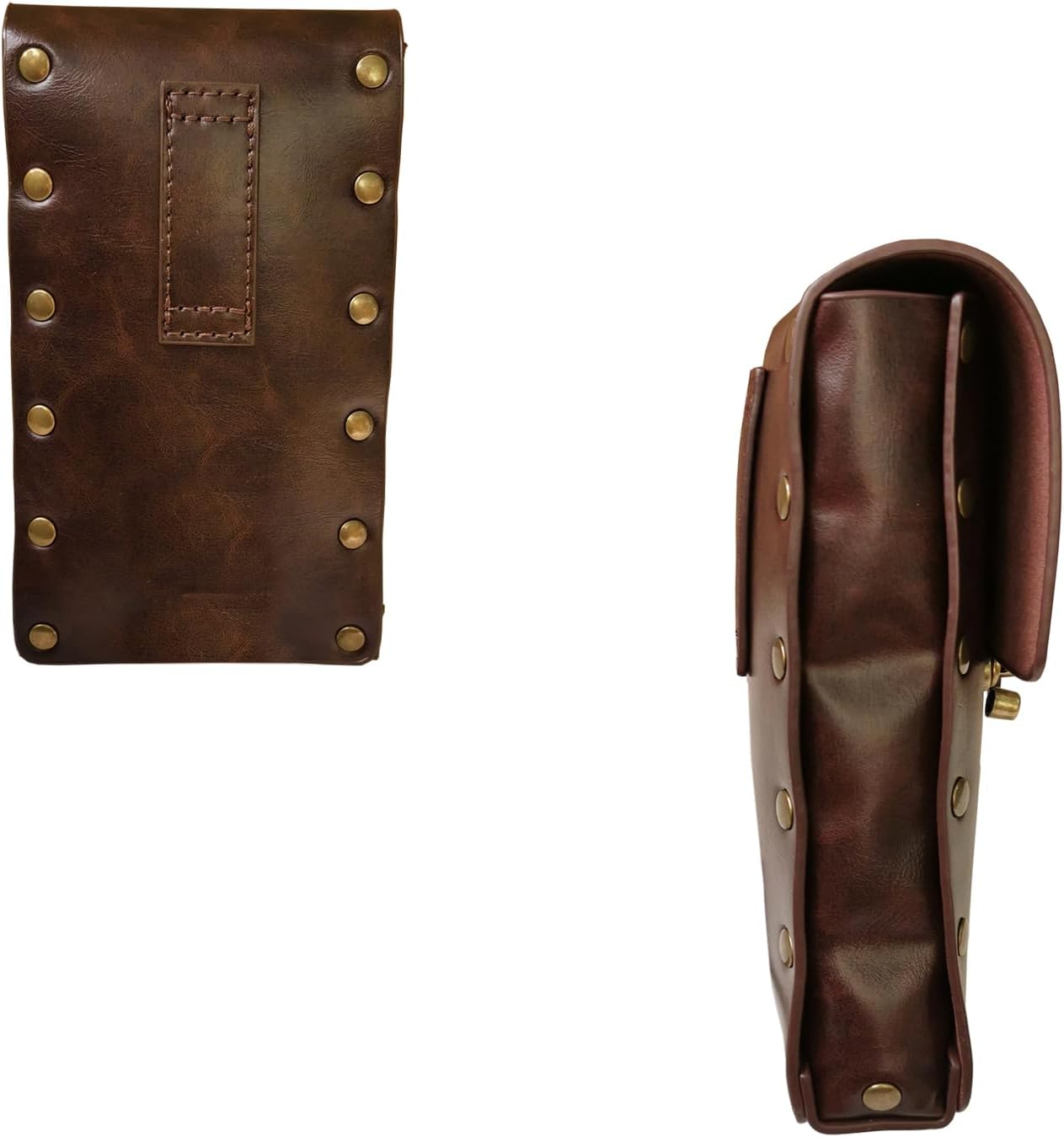 Larswon Renaissance Bag Medieval Belt Pouch Leather Belt Pouch Leg Phone Holder Festival Faire Accessories - Image 4
