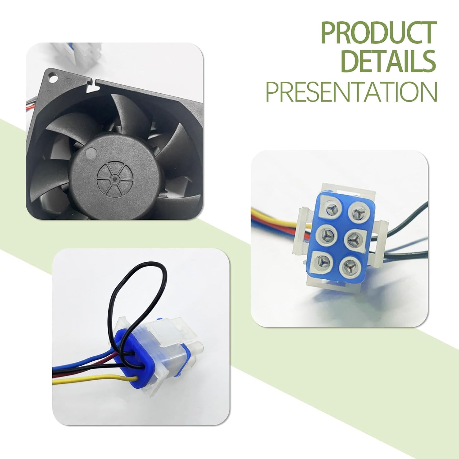 Upgraded WR60X26866 Fridge Evaporator Fan Motor, Refrigerator Fresh Food Evaporator Fan Fit for g-e, Replace WR60X26033, Easy to Install