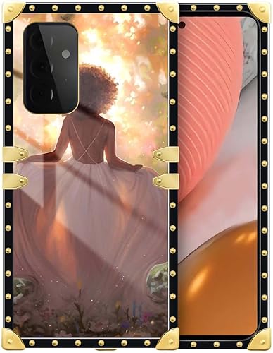 Funda para Samsung Galaxy A72 5G4G, vista trasera de niña en vestido, bordes cuadrados de poliuretano termoplástico suave para Samsung Galaxy A72