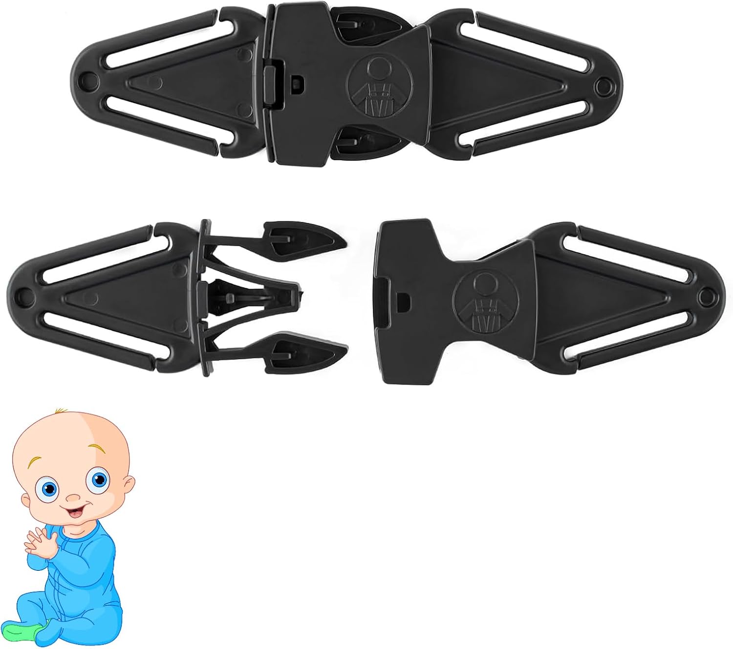 2 PCS Car Seat Straps Anti Escape, Anti Escape Car Seat Safety Clip