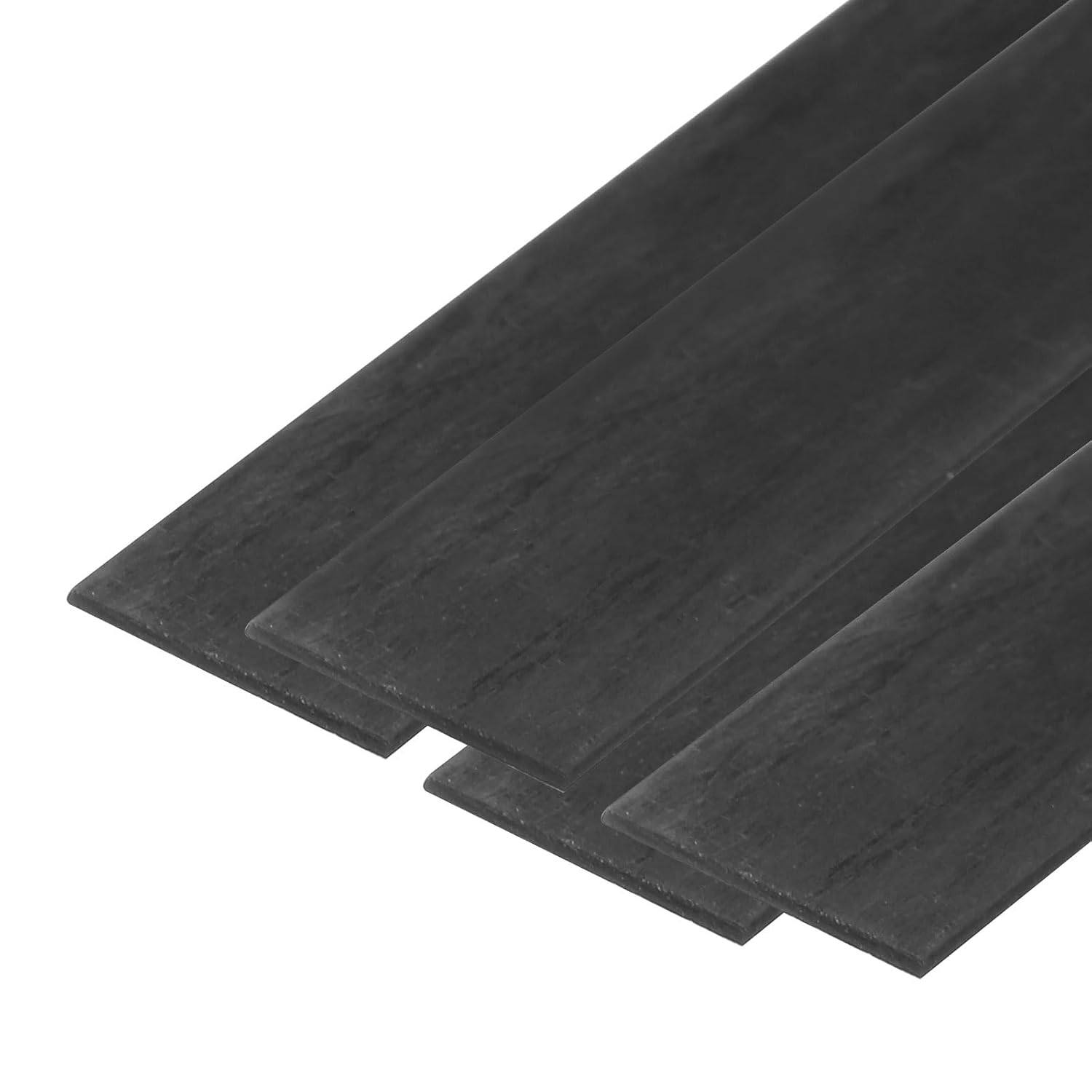 MECCANIXITY 4 Pcs Carbon Fiber Strip 0.5x10mm 500mm Length Pultruded Flat Carbon Fiber Bars for Kites, RC Airplane 0.5x10x500mm 4