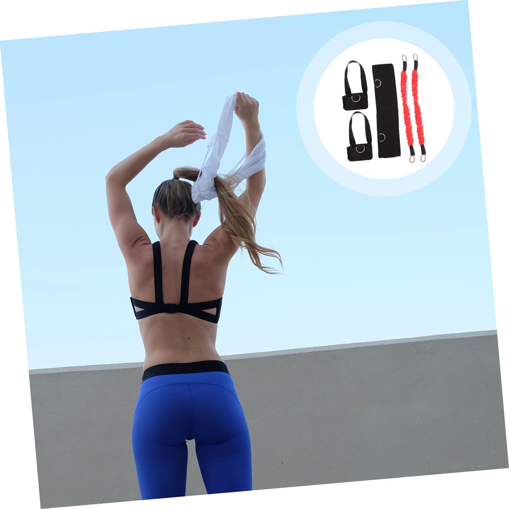 Fasce Resistenza per Caviglie Neoprene e Rigenerata Allenamento Indoor per Gambe e Salto Kit Portatile per