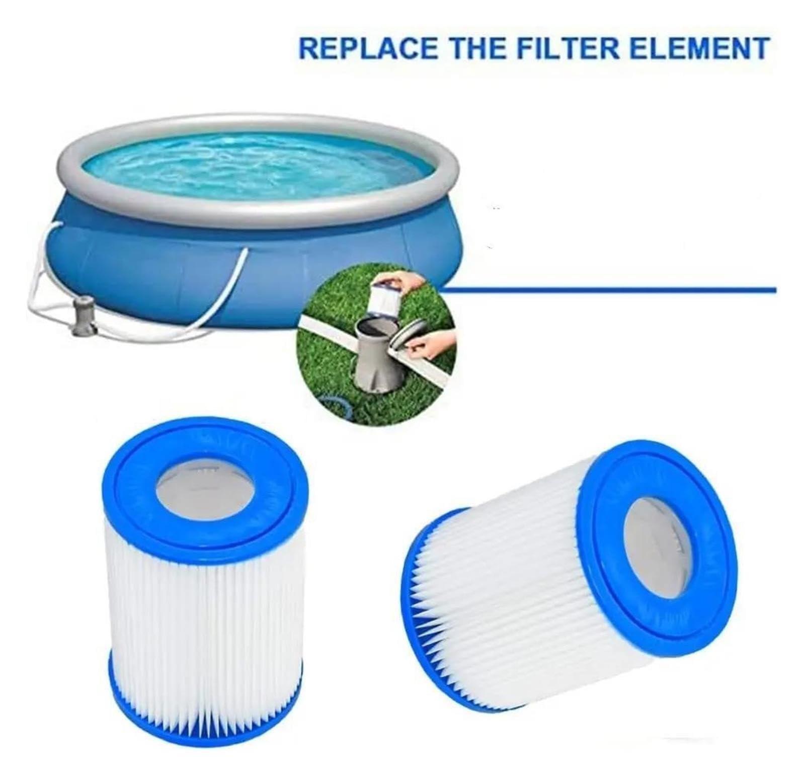 Cartuccia Filtro, Compatibile Con Bestway, II, Cartuccia Filtro Pool Spa, Compatibile Con Flowclear, II, Compatibile Con Lay Z Spa, 58094, 58383, 58386, 58117, 58386GS Pezzi di ricambio(4pcs)