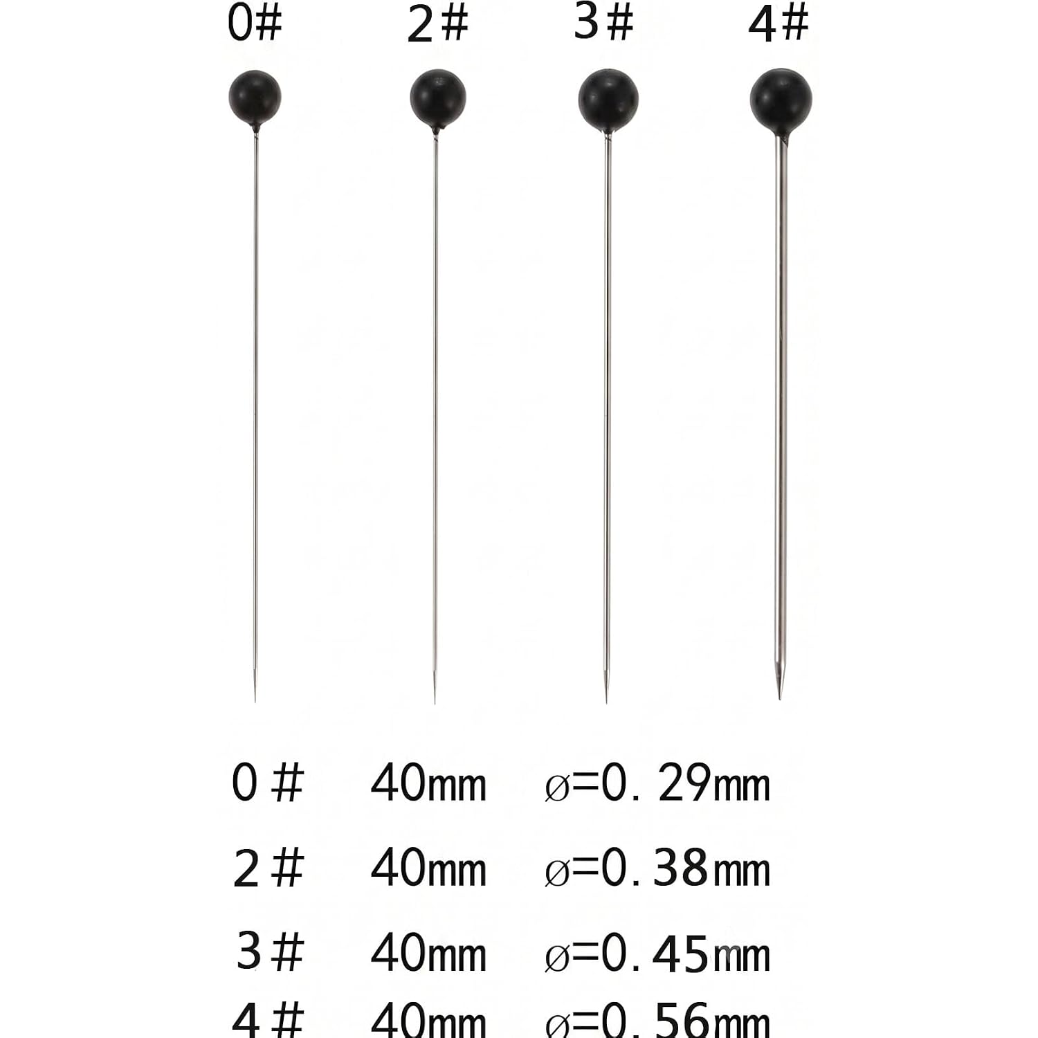 Size 0 Stainless Steel Insect Pins, 100 Pack 40mm Specimen Needles for Entomology & Butterfly Collection