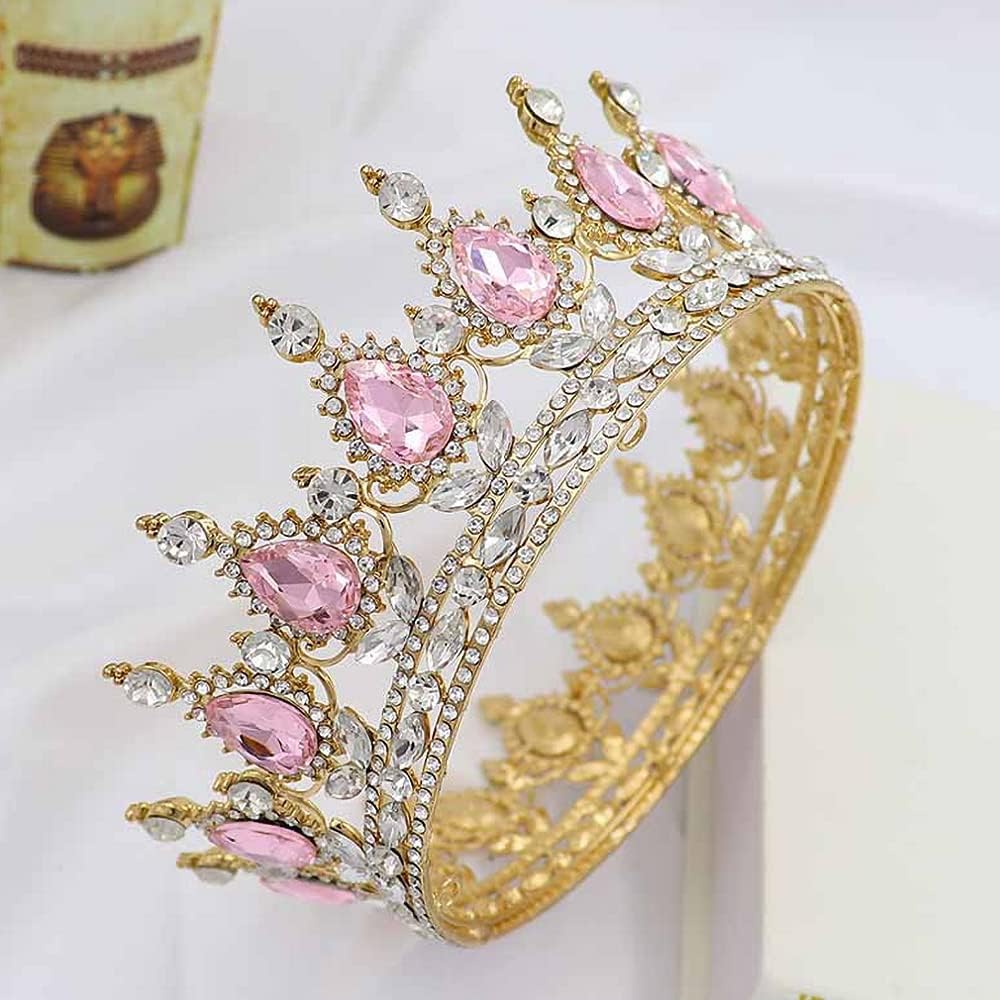 Kamirola - Baroque Queen Crown - Rhinestone Wedding & Bridal Tiara for Women. TR12