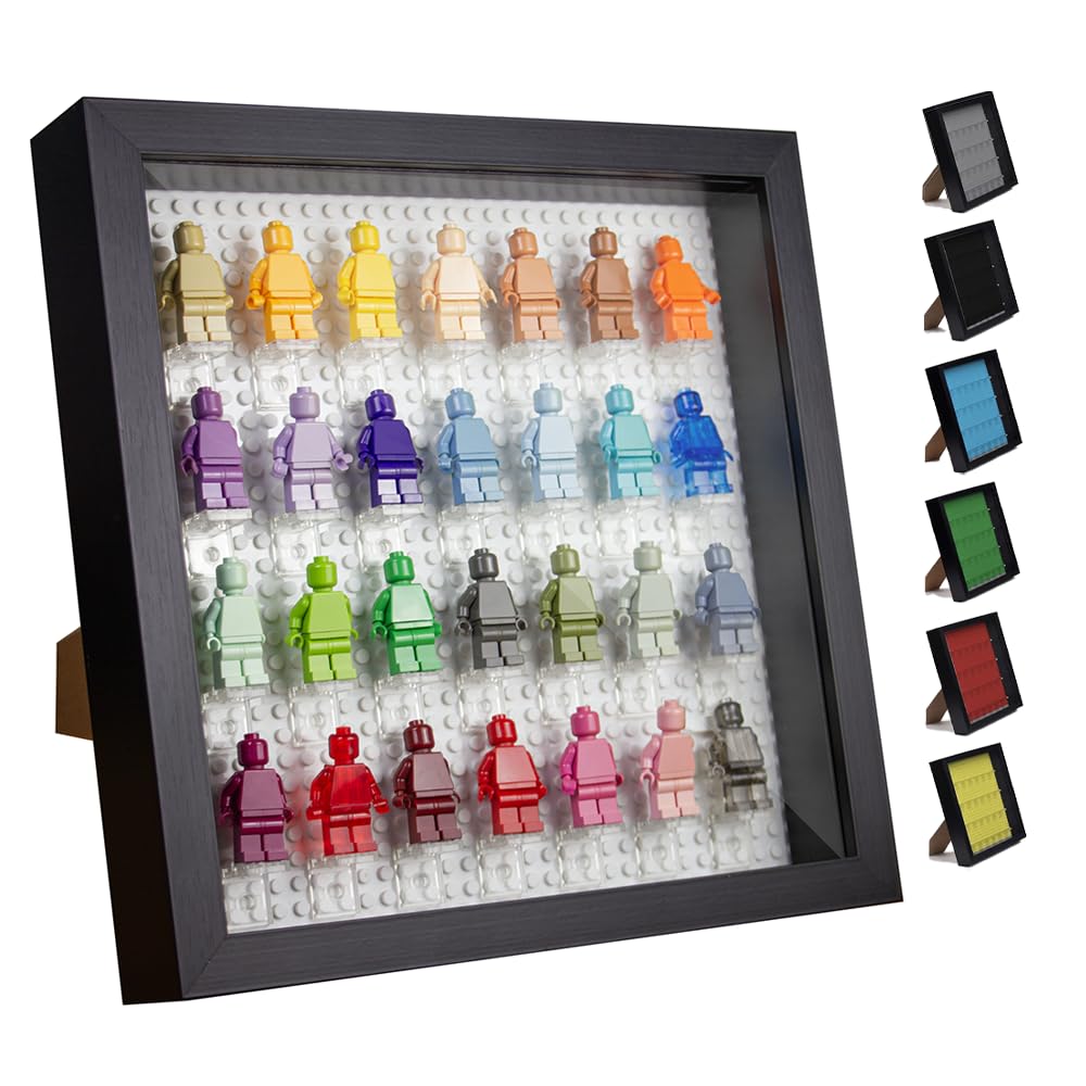 Amazon.com: Tapeera Black Wooden Minifigure Display Case