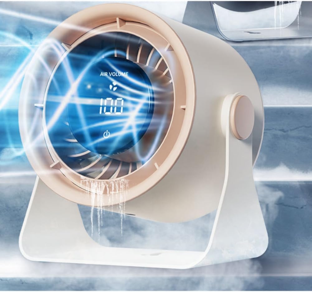 Rechargeable Battery Small Desk Fan, Desktop Air Circulator Portable for Bedroom, Kitchen