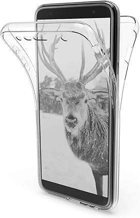 kwmobile Funda para Samsung Galaxy J4+ / J4 Plus DUOS - Carcasa Completa [360] de [Silicona] para m?vil - Cover Doble [Transparente]