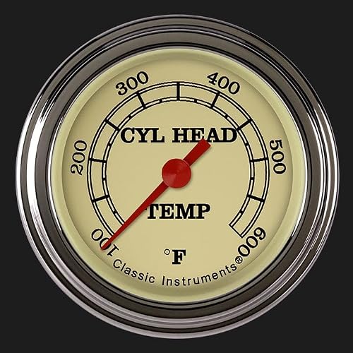 Classic Instruments VT197SLF Vintage Cylinder Head Temperature Gauge