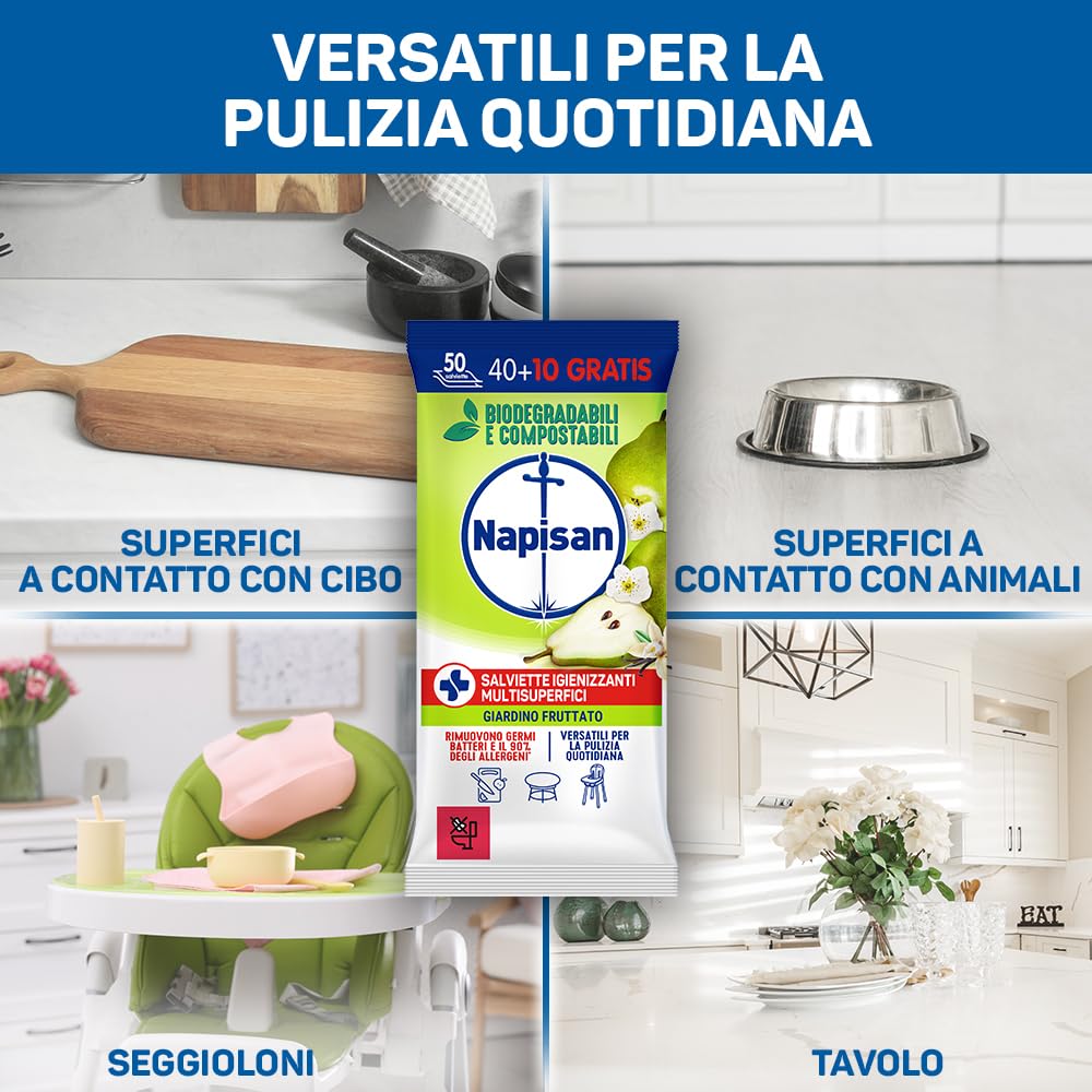 Napisan Multi-Surface Sanitizing Wipes - Fruity Garden