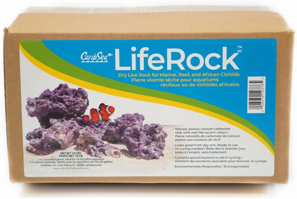 Caribsea Liferock 10lb Box Marine Rock