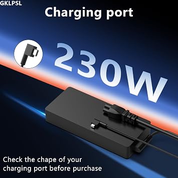 230W Laptop Charger Compatible with Razer Blade 15 16 14 17 RC30-024801 RZ09-0248 RTX3060 RTX3070 Base Advanced Pro 17/4K RTX3080 RTX2070 RTX2080 2018-2025 19.5V 11.8A Power Adapter