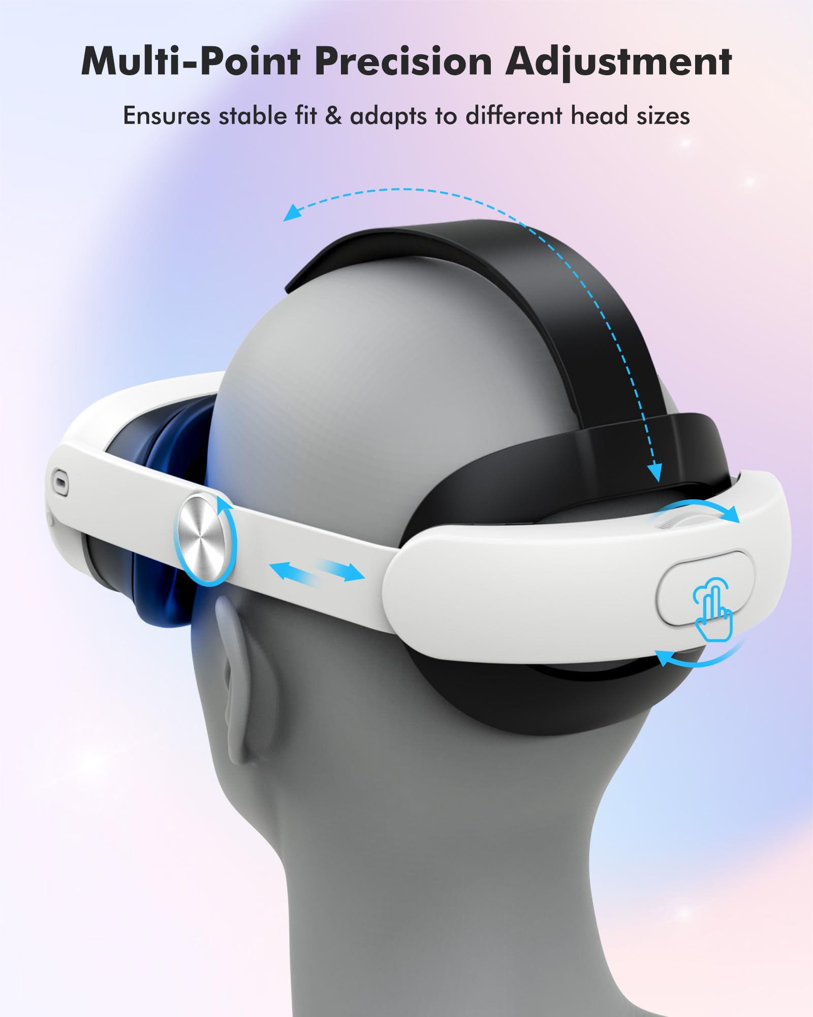 NEWENMO Headstrap Kompatibel mit Meta Quest 3S, Komfort Elite Strap für Oculus Quest 3S Zubehör, verstellbares Kopfband Ersatz reduziert den Druck und verbessert die Unterstützung in VR