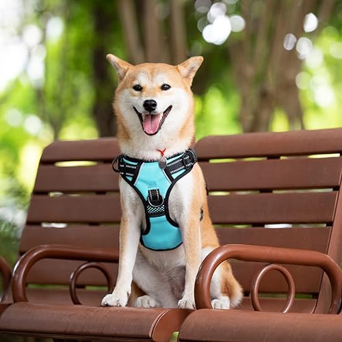 Miniatura 2 de PoyPet - Arnés para perro con 4 hebillas a presión reflectivo con 2 ganchos delanteros y traseros y un mango de fácil control no necesita pasar por