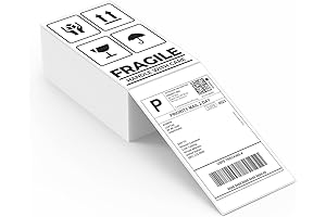 Fanfold 3x5 Inch Thermal Shipping Labels - Label Printer Rolls for Home Business, Small Business