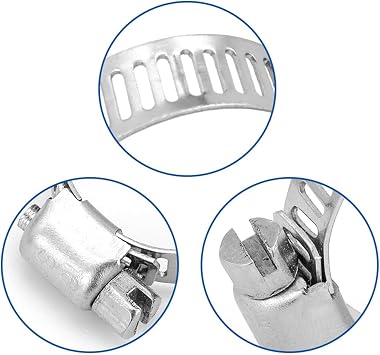3-10pcs Hose Clamp Adjustable 6-82mm Stainless Steel Worm Gear Hose Clip Hose Lock for Water Pipe Plumbing(18-32mm 5pcs)