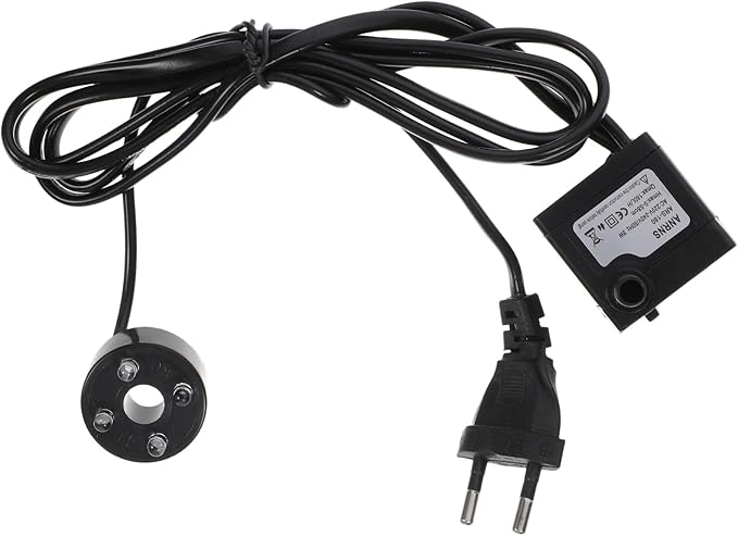 DOITOOL Bomba de agua de 3 W con luz LED, función de agua, bomba de circulación y flujo de agua ajustable para fuentes, estanques, tanques y acuarios con enchufe