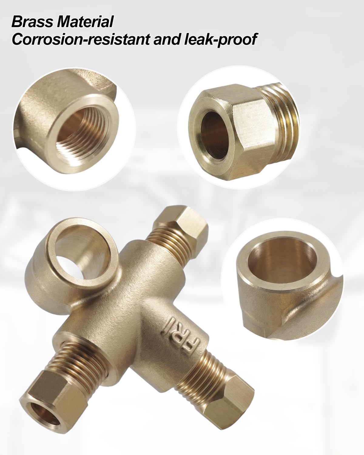 3/16 Brake Line T Fitting Fit for Most Vehicles with 3/16" Brake Lines | M10 x 1.0 Thread, 3 Way Hydraulic Brake Fitting
