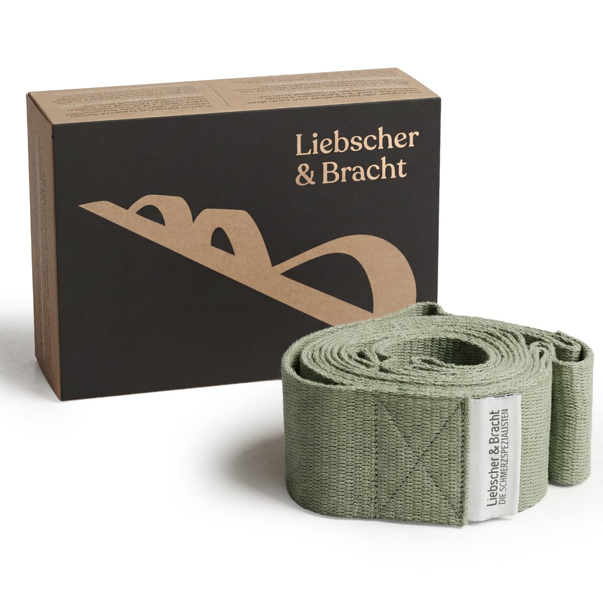 Liebscher & Bracht Original Schulterretter – Dehnungsgurt mit Schlaufen für einfaches Üben bei Schulterschmerzen – Dehnungsband aus 100% Baumwolle inkl. Übungen in der App – Made in Germany