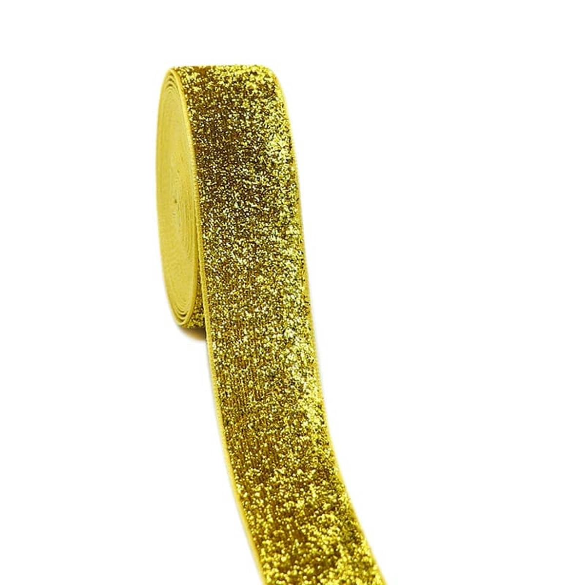 Wstążka aksamitna, Wstążka poliestrowa brokatowa aksamitna 10 jardów 9-38 mm wielokolorowa dekoracja weselna kokarda do włosów(Bean Green,16mm)