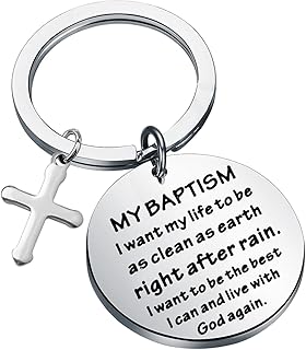Baptism Gift Adult Baptism Gift Baptized Keychain Gift for Teen Girl LDS Girl Primary Gifts Baptismal Jewelry