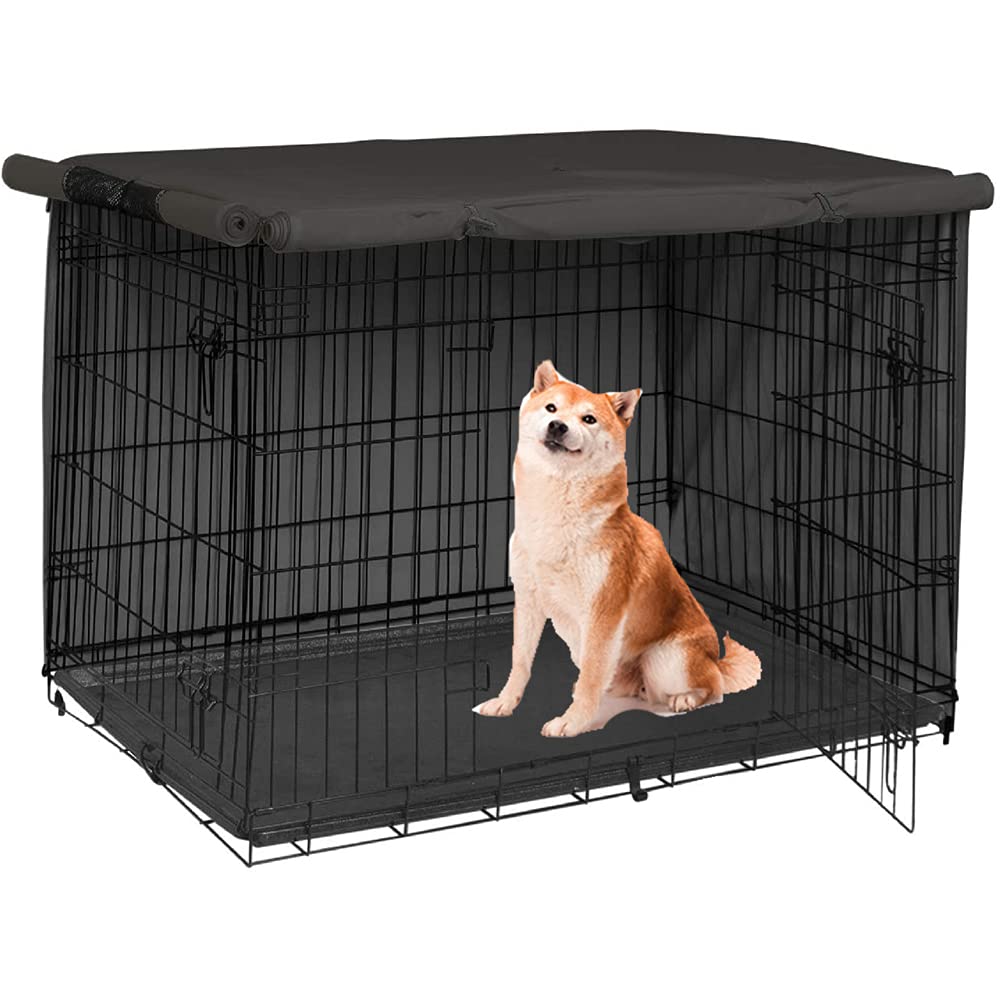 BOSKING Dog Pet Crate Covers for 24-48inch Waterproof Dogs Cage Cover, Durable Rainproof 210D Oxford Polyester Pet Kennel Covers (XS: 25x18.9x20in/ 63.5x48x50.8cm, Black)