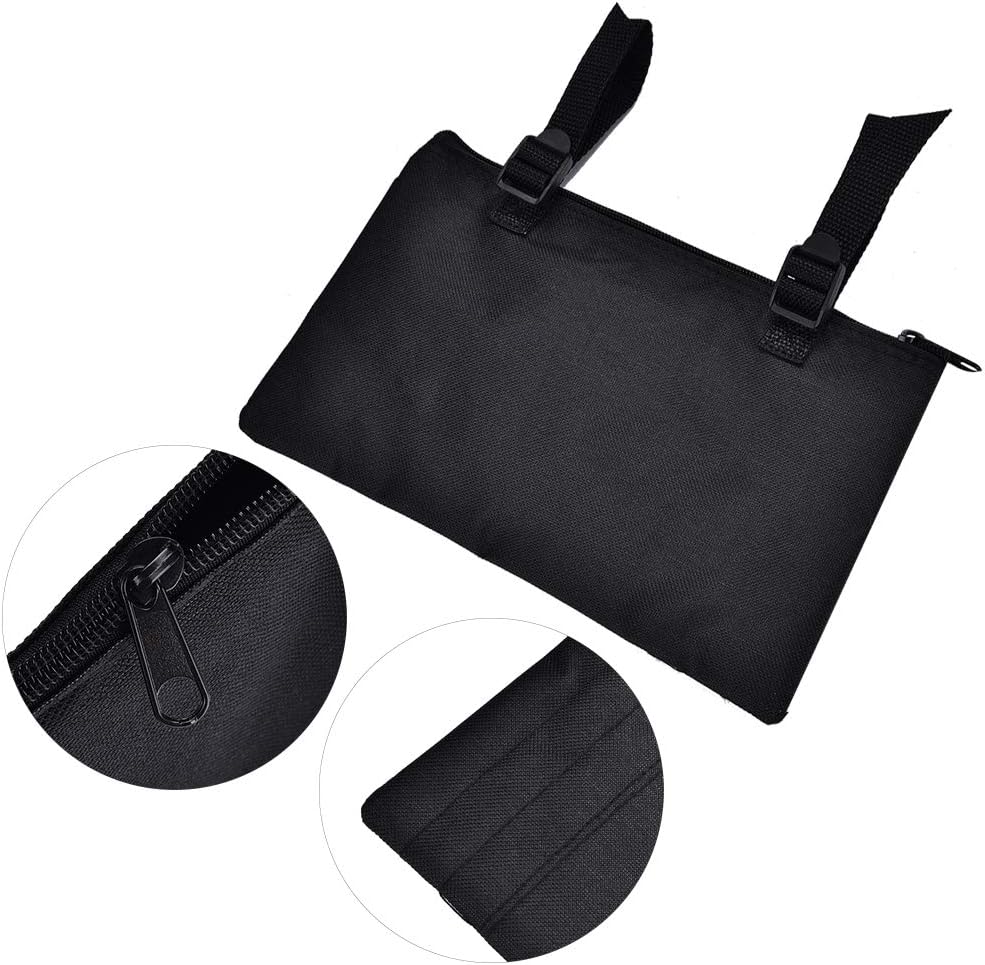 Waterproof Wheelchair Bag, Portable Wheel Chair and Walker Accessories Side Storage Bags for Mobility, Transport, Travel, Fits Scooter, Electric Wheelchairs (Black) : Health & Household