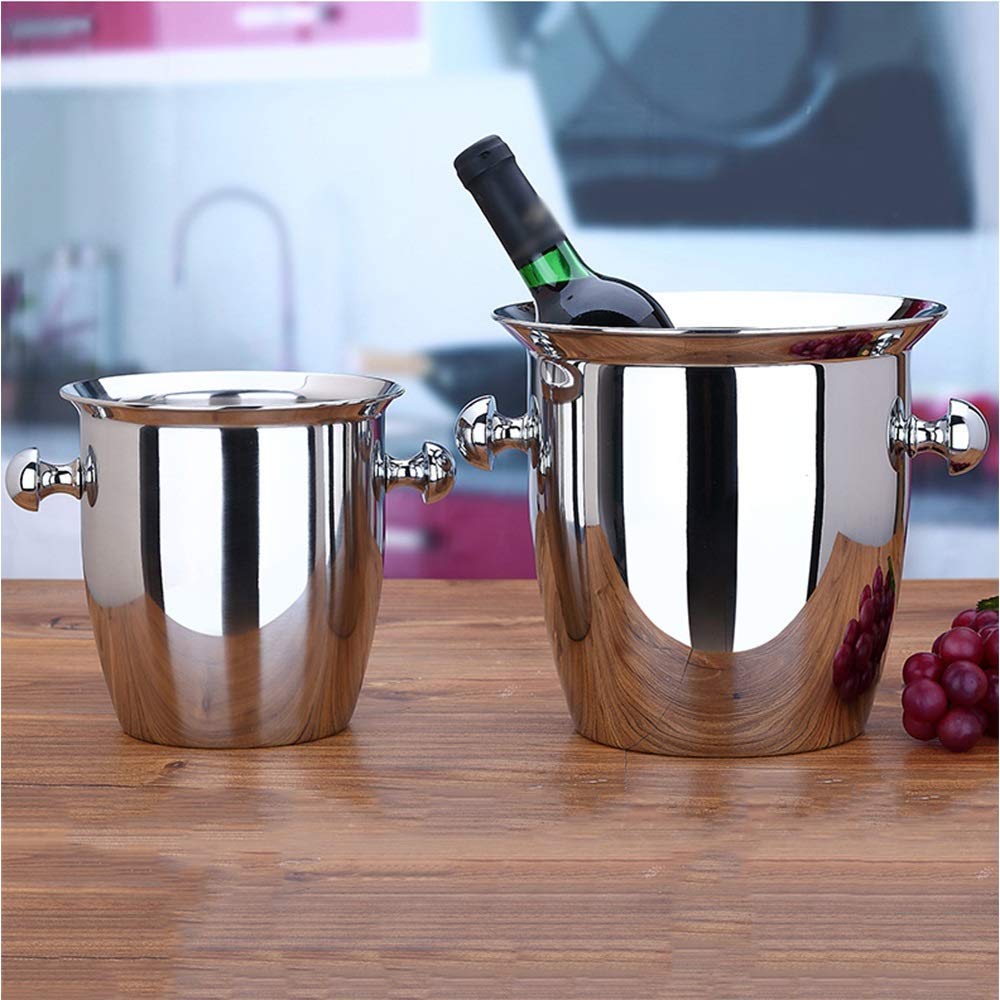 MRKU Secchiello per Ghiaccio da 2L e 5L in Stile Europeo, Creativo, Portatile, Spesso, Secchiello per Ghiaccio, Vino Rosso, Champagne, Bar, casa